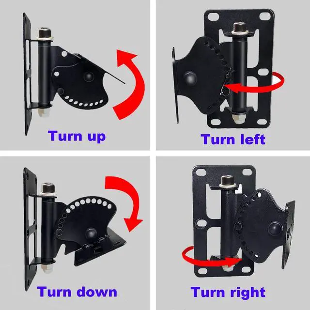 Alt view image 3 of 5 - Howonder MY-22 Heavy Duty Speaker Wall Mount, Speaker Mount Wall,Speaker Wall Mount Bracket Design for Large Speakers ,Hold up to 100lbs,(2 Packs Black)