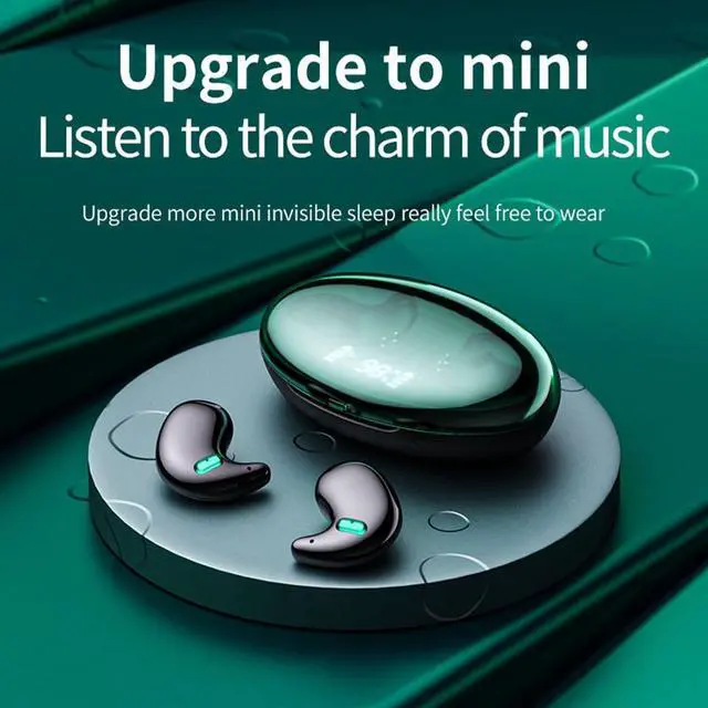Alt view image 2 of 5 - IKXO Sleep Headphones Invisible Wireless Bluetooth Sleep Earbuds for Side Sleepers,Comfortable Noise Blocking Wireless Headphones for Sleeping,Stable Bluetooth 5.2 connection,Green
