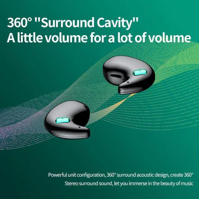 Alt view image 5 of 5 - IKXO Sleep Headphones Invisible Wireless Bluetooth Sleep Earbuds for Side Sleepers,Comfortable Noise Blocking Wireless Headphones for Sleeping,Stable Bluetooth 5.2 connection,Green