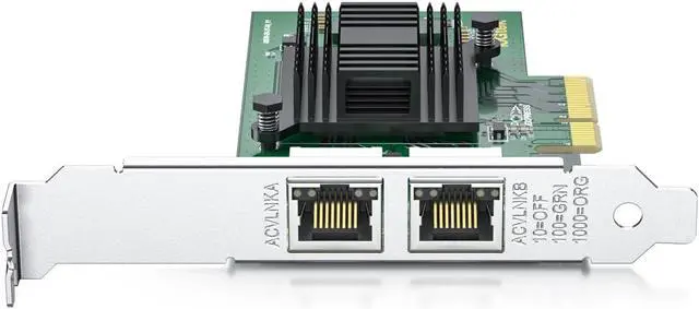 Alt view image 3 of 4 - Dual-Port PCIe X4 Gigabit Ethernet Converged Network Adapter (NIC) with Intel 82576 Chipset, Compare to Intel E1G42ET, Dual Copper RJ45 Ports, PCI-E 2.1