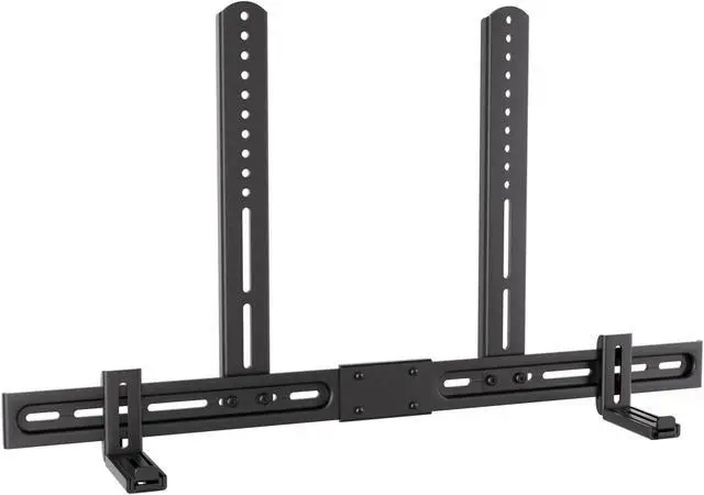 Main image of KAMIWI Adjustable Soundbar Mount,Universal Soundbar Mount,Sound Bar Mounting Bracket with Holes/Without Holes, Non-Slip Base Holder Extends 3.9" to 6.1", Up to 13 LBS,Black