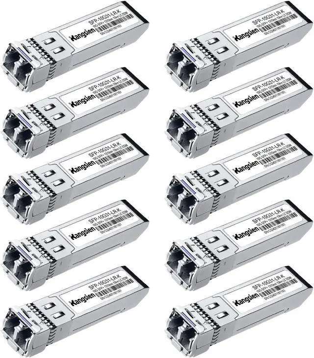 Main image of 10GBASE-LR SFP+ Module, 10G 1310nm Single Mode SFP LC Fiber Optic Transceiver, SFP+ Up to 10km Range, Compatible with Cisco SFP, Meraki, Ubiquiti, Mikrotik, Fortinet, TP-Link(10 Pack)