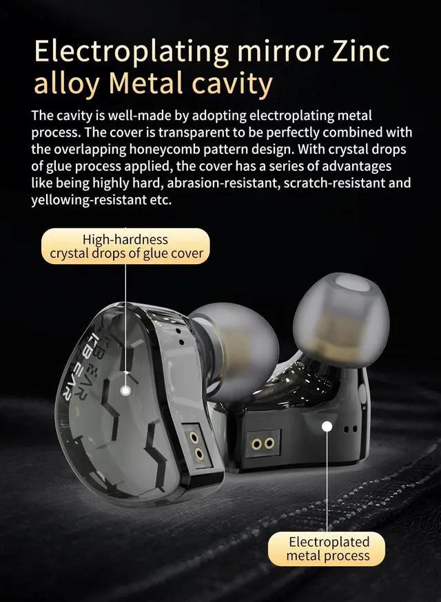 Alt view image 5 of 5 - keephifi KBEAR XuanWu in-Ear-Monitor Headphones, 8mm Strong Magnetic Dynamic Driver IEM Earphone for Singer Musician, with Detachable 0.78mm 2Pin OFC Silver-Plated Cable (Silver with Mic)