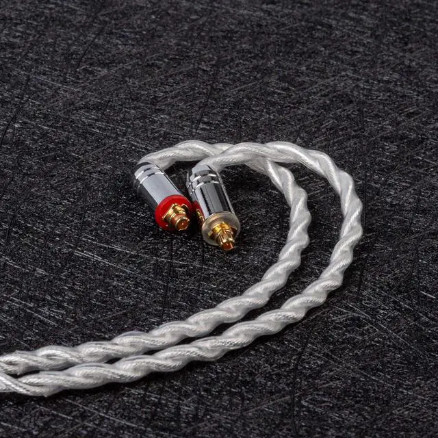 Alt view image 2 of 5 - Kinboofi TRI MMCX Earphone Cable 4 Core Silver Plated Single Crystal Copper Cable, Upgraded HIFI Earphone Cable for TIN Audio T2 T3 UE900s SE215 SE425 BGVP Earphones (2.5mm Plug, MMCX)