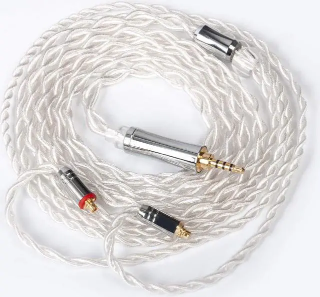 Main image of Kinboofi TRI MMCX Earphone Cable 4 Core Silver Plated Single Crystal Copper Cable, Upgraded HIFI Earphone Cable for TIN Audio T2 T3 UE900s SE215 SE425 BGVP Earphones (2.5mm Plug, MMCX)