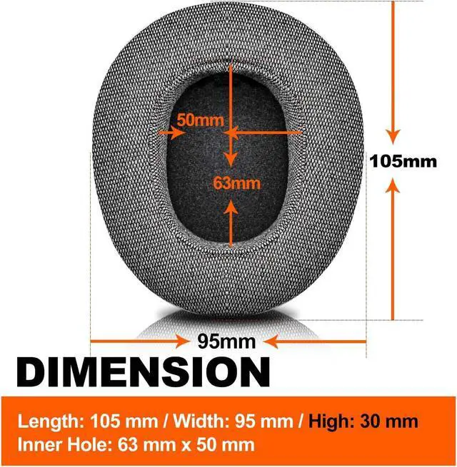 Alt view image 3 of 5 - Nova Pro Wireless Replacement Ear Pads - Compatible with Steelseries Arctis Nova Pro Wireless by LTYIVABHTTW I Improved Durability & Sound (Comfort Gray Fabric)