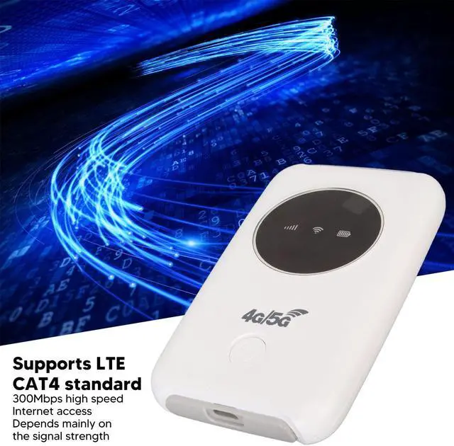 Alt view image 3 of 5 - Mobile Hotspot, 4G LTE USB Modem 300Mbps Unlocked 5G High Speed Hotspot with SIM Card Slot Portable Router for Travel, Business Trip, Work