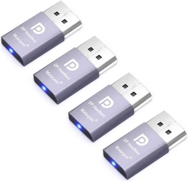 Main image of Malarpon DispalyPort Headless Ghost Display Emulator with Blue Light for PC 4K DP Dummy Plug (fit Headless 1080@60Hz-3840x2160@17Hz) 4P