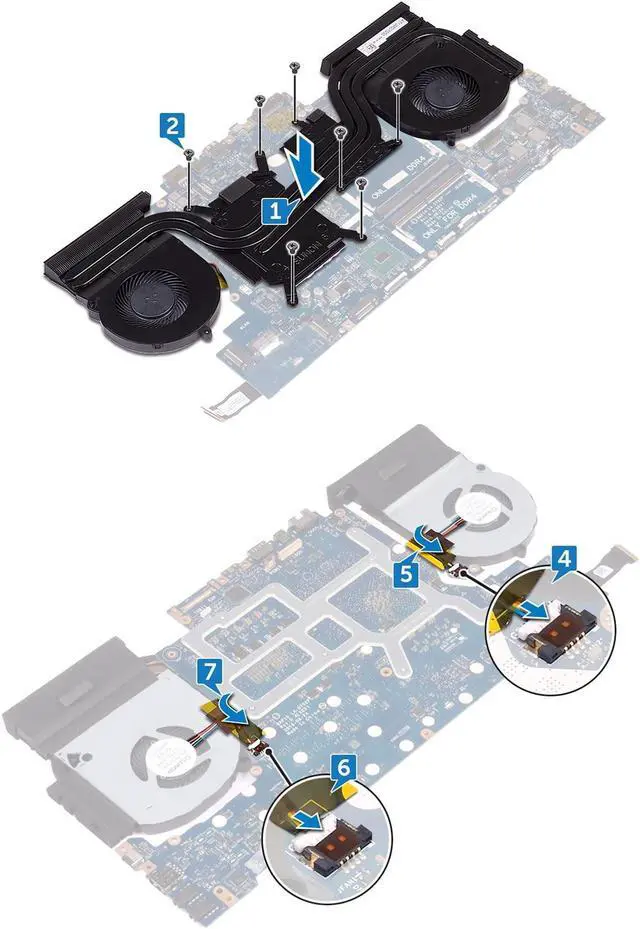 Alt view image 2 of 5 - Deal4GO CPU & GPU Graphics Cooling Fan w/Heatsink Thermal Assembly Y99WC Replacement for Dell Alienware 15 R3 15 R4 (with GTX 1060 1070 1080)