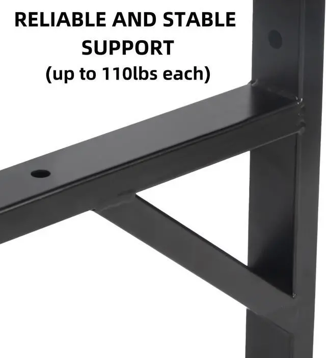 Alt view image 4 of 5 - Nbguigdstr Heavy Duty Dual PA Speaker Wall Mount Brackets Supports up to 110lbs,PA Speaker Wall Stands Pair,Speaker Holder/Pole/Bar/Sound System Wall Mounting,DJ Truss Speaker Mounts(Black)