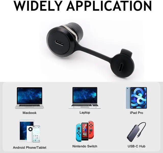 Alt view image 4 of 5 - PENGLIN 5PCS USB 3.1 Type C Panel Mount Coupler,USB C Female to Female Pass-Through Converter Adapter for Audio Video Network Industrial Equipment