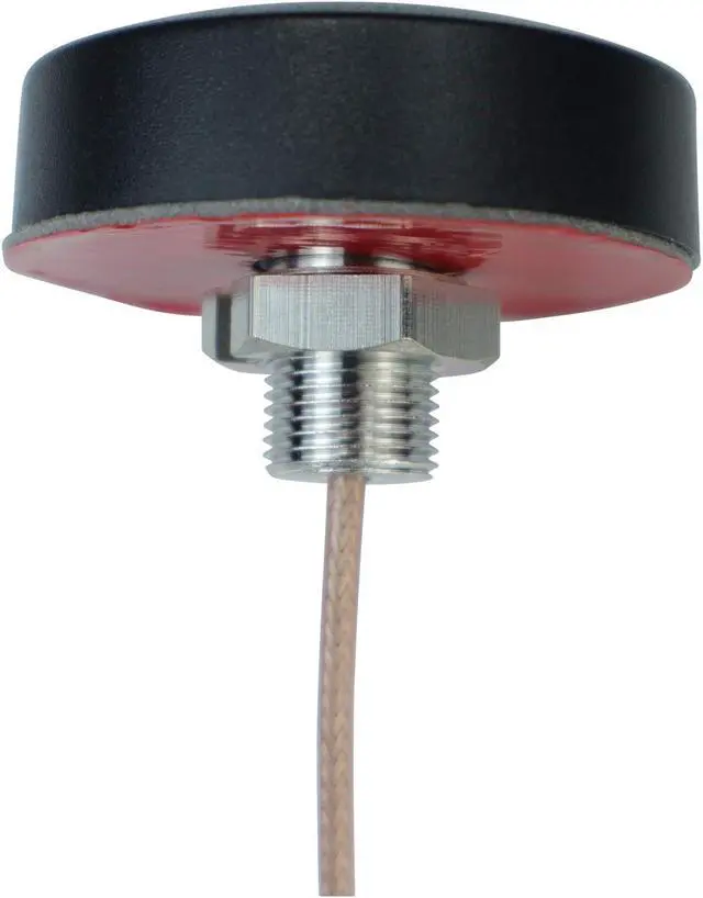 Main image of Proxicast Ultra Low-Profile Indoor/Outdoor WiFi Antenna - Triple Band 2.4/5.8/6 GHz - Fixed Through-Hole Screw Mount Bluetooth | ZigBee | WiFi Puck - 6.7 ft Coax Lead w/RP-SMA (ANT-130-005)