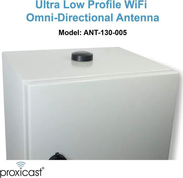 Alt view image 2 of 5 - Proxicast Ultra Low-Profile Indoor/Outdoor WiFi Antenna - Triple Band 2.4/5.8/6 GHz - Fixed Through-Hole Screw Mount Bluetooth | ZigBee | WiFi Puck - 6.7 ft Coax Lead w/RP-SMA (ANT-130-005)