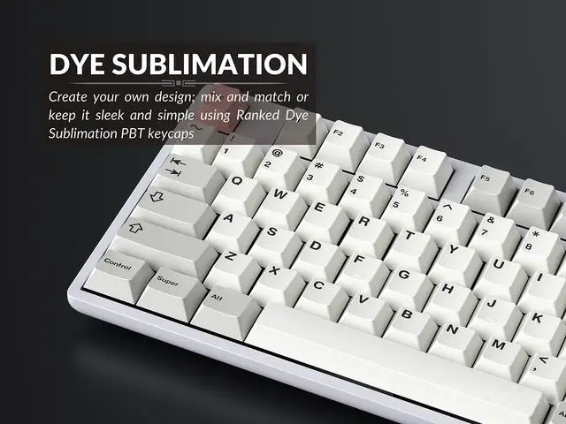 Alt view image 3 of 5 - Ranked Dye Sublimation Premium Keycap Set | 1.45 mm Thick PBT | Cherry Profile for Custom Mechanical Keyboard (9009, 169 Keys)