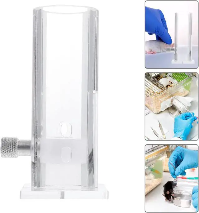 Alt view image 2 of 5 - Scicalife Mouse Restrainer, Acrylic Transparent, 4.97 Inches x 4.97 Inches, Mouse Holder for 15-35G Gram Mice, Lab Equipment