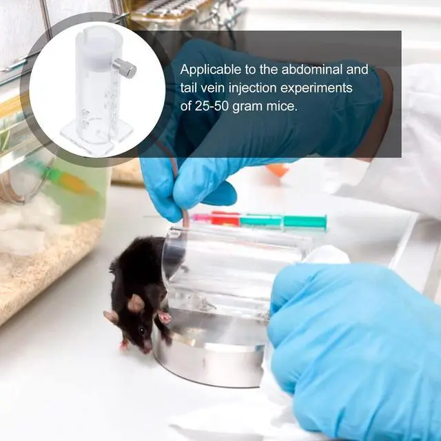 Alt view image 5 of 5 - Scicalife Mouse Restrainer, Acrylic Transparent, 4.97 Inches x 4.97 Inches, Mouse Holder for 15-35G Gram Mice, Lab Equipment