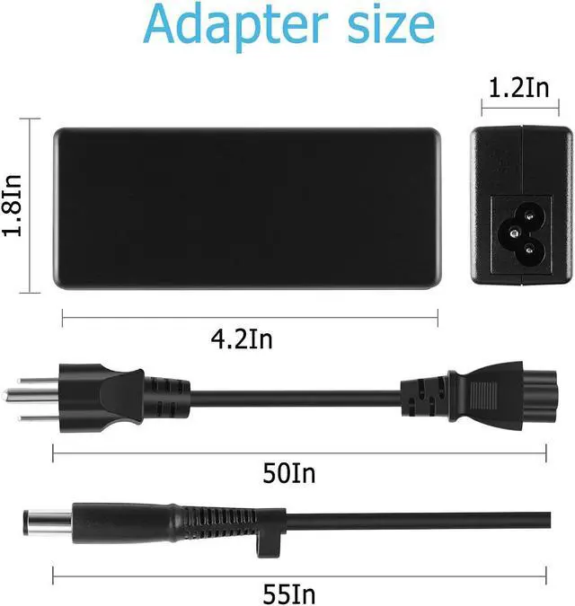 Alt view image 4 of 5 - 65W AC Charger Compatible with HP 756413-001 756413-002 849650-003 908076-002 902990-001 902990-002 902990-003 EliteDesk 800 35W G3 G4 65W G2 G3 G4 Desktop Mini ProDesk 600 G1 G2 G3 G4 G5