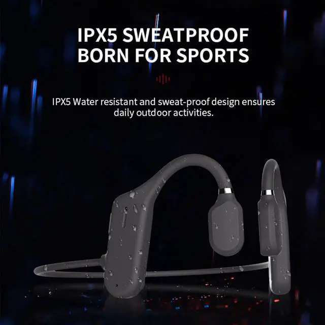 Alt view image 4 of 5 - Open Ear Wireless Sports Headphones, Bluetooth 5.0 Waterproof Sweatproof Headset with Mic for Sport Jogging Running Driving Cycling Hiking Indoor and Outdoor Use