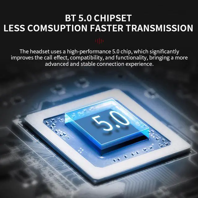 Alt view image 5 of 5 - Open Ear Wireless Sports Headphones, Bluetooth 5.0 Waterproof Sweatproof Headset with Mic for Sport Jogging Running Driving Cycling Hiking Indoor and Outdoor Use