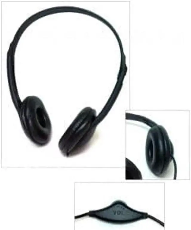 Alt view image 5 of 5 - Soundnetic SNCCV Bulk Classroom Headphones 10 Pack  Stereo Headphones with Leatherette Earpads & Volume Control, Black  Ideal for Schools