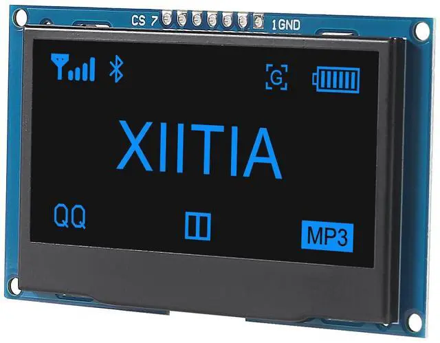Alt view image 5 of 5 - XIITIA 2pcs 2.42 inch 128x64 OLED LCD Display Module SSD1309 7 Pin SPI/IIC I2C Serial Interface for Arduino UNO R3 (Blue Light)