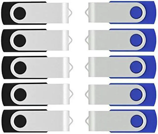 Main image of VICFUN 50 Pack 128MB USB Flash Drive 128MB Flash Drives USB 2.0 Blue/Black Half