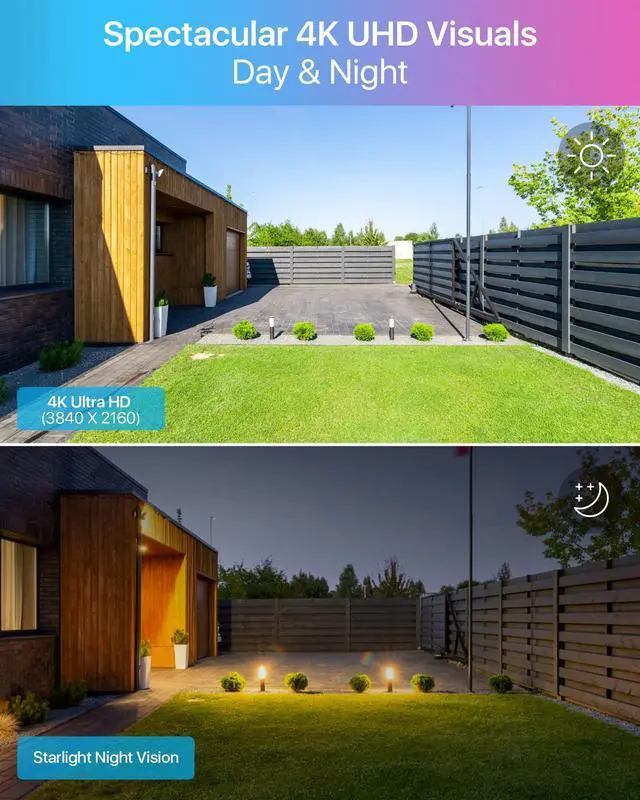 Alt view image 4 of 5 - ZOSI 4PK 4K PoE Add On Cameras with Ethernet Cables,8MP Dome Security IP Camera Outdoor Indoor,Person Vehicle Detection,Night Vision,Sound & Light Alarm,2-Way Audio,Only Work ZOSI 4K PoE NVR
