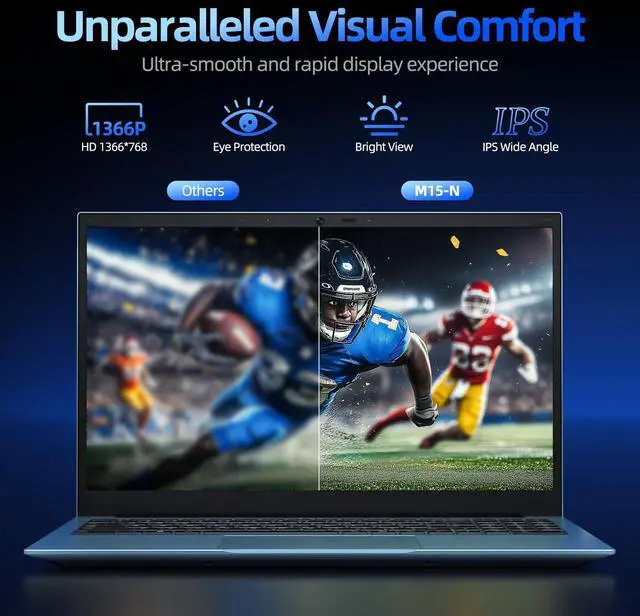 Alt view image 3 of 5 - SGIN Laptop Computer 15.6 Inch, Laptops with 4GB RAM 128GB SSD, Celeron N4000 Processor Notebook, BT4.2.0, Mini HDMI, 7000mah, WiFi, UHD Graphics 600, Type-C, 2.4/5G WiFi