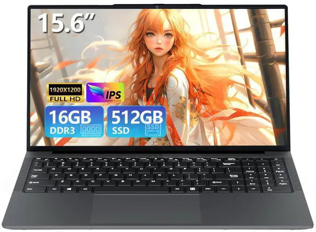 Main image of 15.6 inch Laptop, Laptops with Core 8100Y (up to 3.40GHz), Gaming Laptop 16GB RAM 512GB ROM, FHD 1920 x 1080, Win 11 Pro Traditional Laptops Computers with WIFI BT 5.0 Netbook For Student Busines