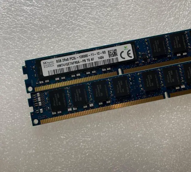 Alt view image 2 of 3 - SK hynix 8GB x1 PC3L-12800E 1.35V HMT41GE7AFR8A-PB VLP ECC Unbuffered RAM 240pin