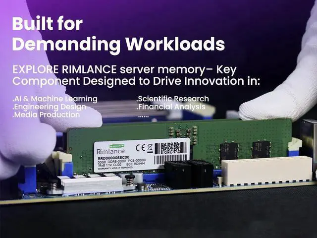 Alt view image 3 of 6 - RIMLANCE 32GB(2x16GB) DDR5 5600MHz PC5-44800 1Rx8 1.1V 288-PIN ECC Registered RDIMM Server Memory KIT