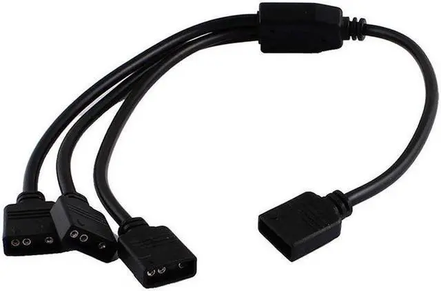 Alt view image 5 of 5 - Enlabs 2 Pack 5V 3-Pin RGB 3-Way Female to x Female RBW LED Strip Splitter Cable,3 Port AURA RGB Lighting Hub w/ Gender Changer Adapter - 1 Foot