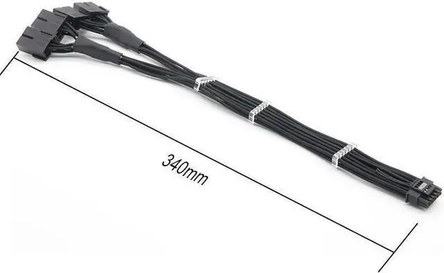 Main image of SAMA PCI-E 5.0 GPU Cable 12+4 to 4x8Pin Sleeved PSU Cable 12VHPWR Plug Connector 340mm 16AWG Compatible 4090 4080 RTX3090ti