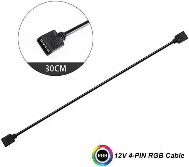 Alt view image 3 of 3 - Enlabs 5 Pack 12V 4-Pin RGB Female to Female RBW LED Strip Extension Cable w/ Gender Changer Adapter - 1 Foot