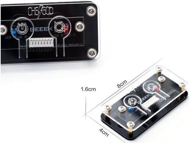 Alt view image 4 of 5 - PC Power Switch Button Cable,Desktop Computer Power Supply On/Off,Reset Switcher Extention Cord w/ HDD LED Indicator& PMMA Case-2FT