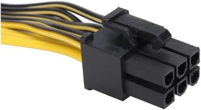 Alt view image 4 of 4 - EnLabs PCIE6P28PSPL6020 PCIe 6pin to 8pin(6+2) Male to Male PCI-E Power Splitter Cable (60CM+20CM) for GPU Power Supply Breakout Board Adapter for Ethereum Mining ETH ZEC