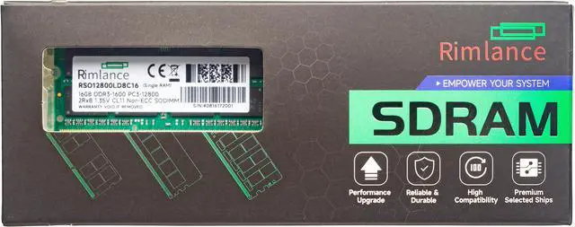 Main image of Rimlance 16GB (1X16GB) 1.35V DDR3 1600MHZ PC3-12800 SODIMM 2RX8