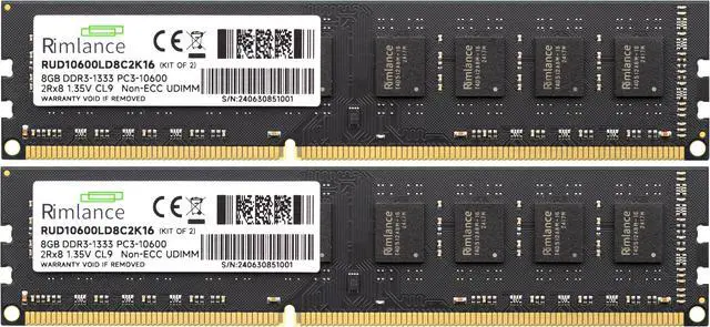 Alt view image 2 of 6 - Rimlance 16GB (2X8GB) 1.35V DDR3 1333MHZ PC3-10600 UDIMM 2RX8