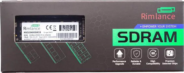 Main image of Rimlance 8GB (1X8GB) 1.2V DDR4 2933MHZ PC4-23400 SODIMM 1RX8