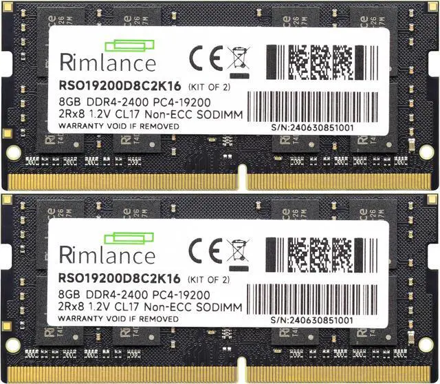 Alt view image 2 of 5 - Rimlance 16GB (2X8GB) 1.2V DDR4 2400MHZ PC4-19200 SODIMM 2RX8