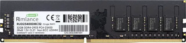 Alt view image 2 of 6 - Rimlance 32GB (1X32GB) 1.2V DDR4 2933MHZ PC4-23400 UDIMM 2RX8