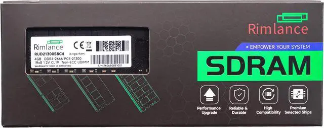 Main image of Rimlance 4GB (1X4GB) 1.2V DDR4 2666MHZ PC4-21300 UDIMM 1RX8
