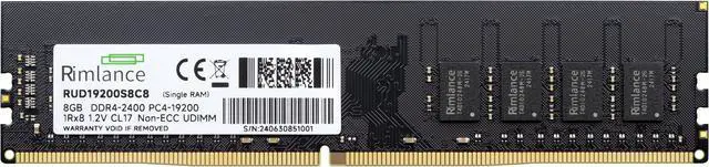 Alt view image 2 of 6 - Rimlance 8GB (1X8GB) 1.2V DDR4 2400MHZ PC4-19200 UDIMM 1RX8