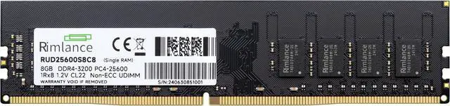 Alt view image 2 of 6 - Rimlance 8GB (1X8GB) 1.2V DDR4 3200MHZ PC4-25600 UDIMM 1RX8
