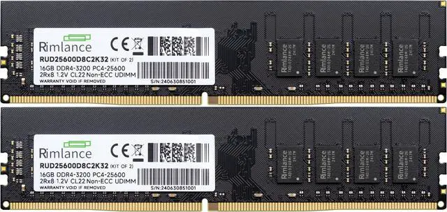 Alt view image 2 of 6 - Rimlance 32GB (2X16GB) 1.2V DDR4 3200MHZ PC4-25600 UDIMM 2RX8