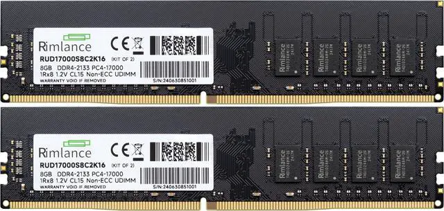 Alt view image 2 of 6 - Rimlance 16GB (2X8GB) 1.2V DDR4 2133MHz PC4-17000 UDIMM 1RX8