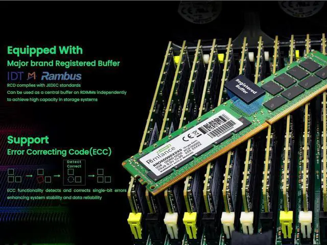 Alt view image 3 of 6 - Rimlance 64GB (1X64GB) 1.2V DDR4 2933MHZ PC4-23400 LRDIMM 4RX4