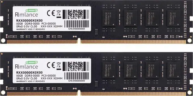 Alt view image 3 of 7 - Rimlance 8GB (2X4GB) 1.5V DDR3 1600MHZ PC3-12800 UDIMM 2RX8 Desktop Memory Kit