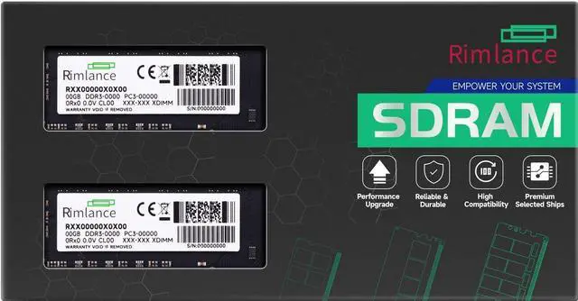 Main image of Rimlance 8GB (2X4GB) 1.5V DDR3 1600MHZ PC3-12800 UDIMM 2RX8 Desktop Memory Kit