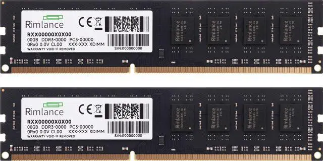 Alt view image 3 of 7 - Rimlance 8GB (2X4GB) 1.35V DDR3 1600MHZ PC3-12800 UDIMM 2RX8 Desktop Memory Kit